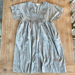 Grade & Gather Women’s Linen Cotton Sage Green Tilly Dress Size S/M